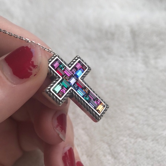 Jewelry - Brighton stain glass cross necklace